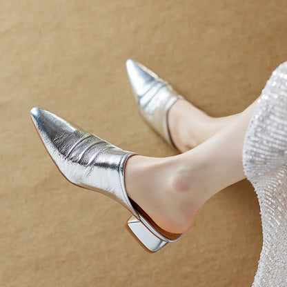 Pointed-Toe Mule (Viola)