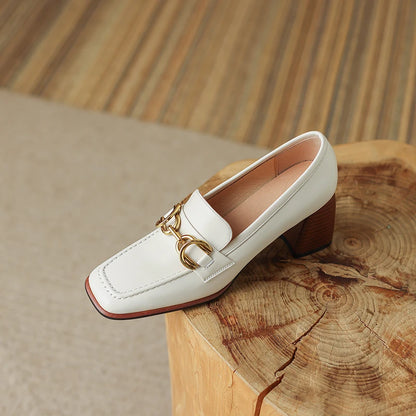 Square-Toe Block Heel (Nuria)