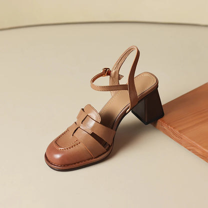 Round-Toe Block Heel (Verónica)