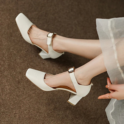Square-Toe Block Heel (Elisa)