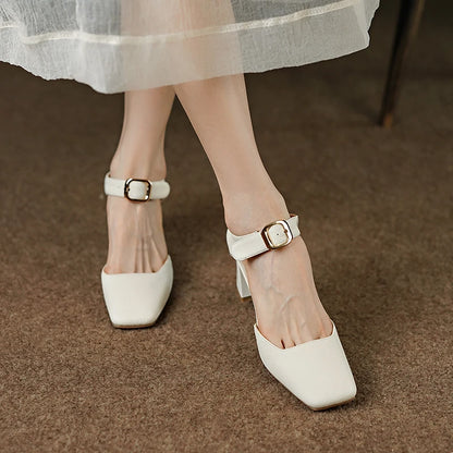 Square-Toe Block Heel (Elisa)